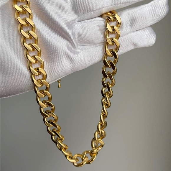 NEW 18K GOLD  CUBAN CHAIN NECKLACE - Picture 5 of 7